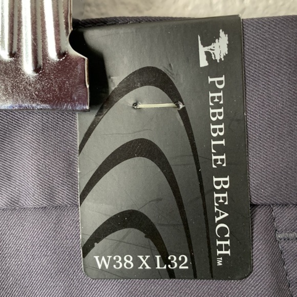 Pebble Beach Performance Pants Men’s Sz 38x32 Polyester Spandex Blend *NEW* - Picture 6 of 8
